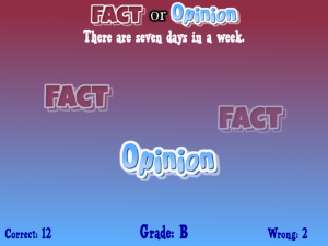 Fact and Opinion Game