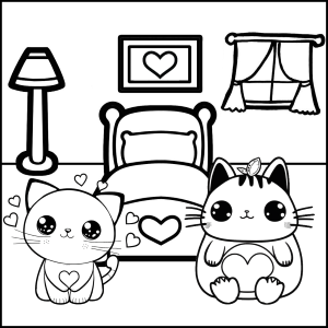 coloring pages of a boy and girl